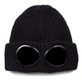 CP Company Extra Fine Merino Wool Goggle Winter Beanie Black 999