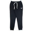 Emporio Armani Embossed Eagle Logo Fleece Pants Black