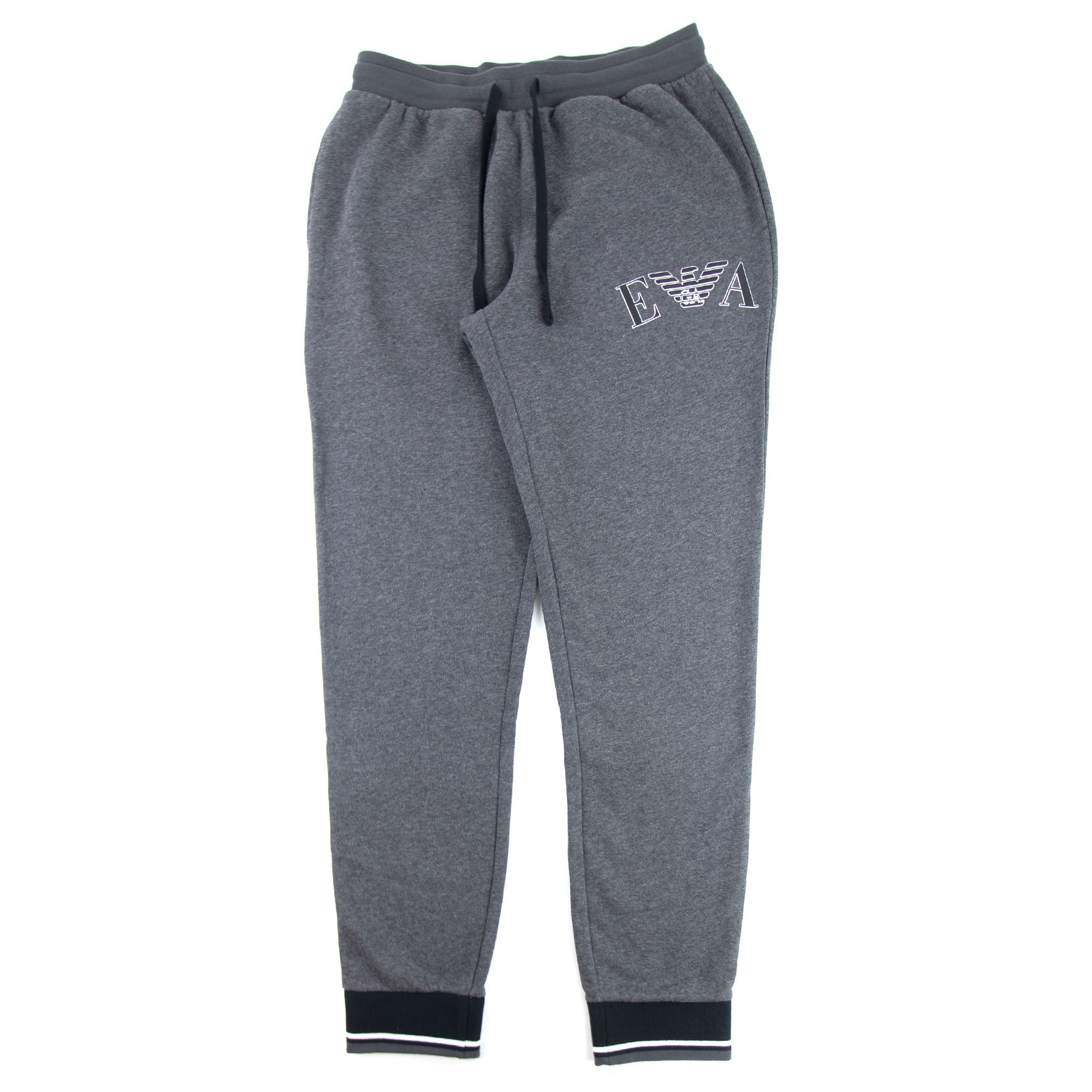 Emporio Armani EA Logo Tracksuit Bottoms Dark Grey Melange