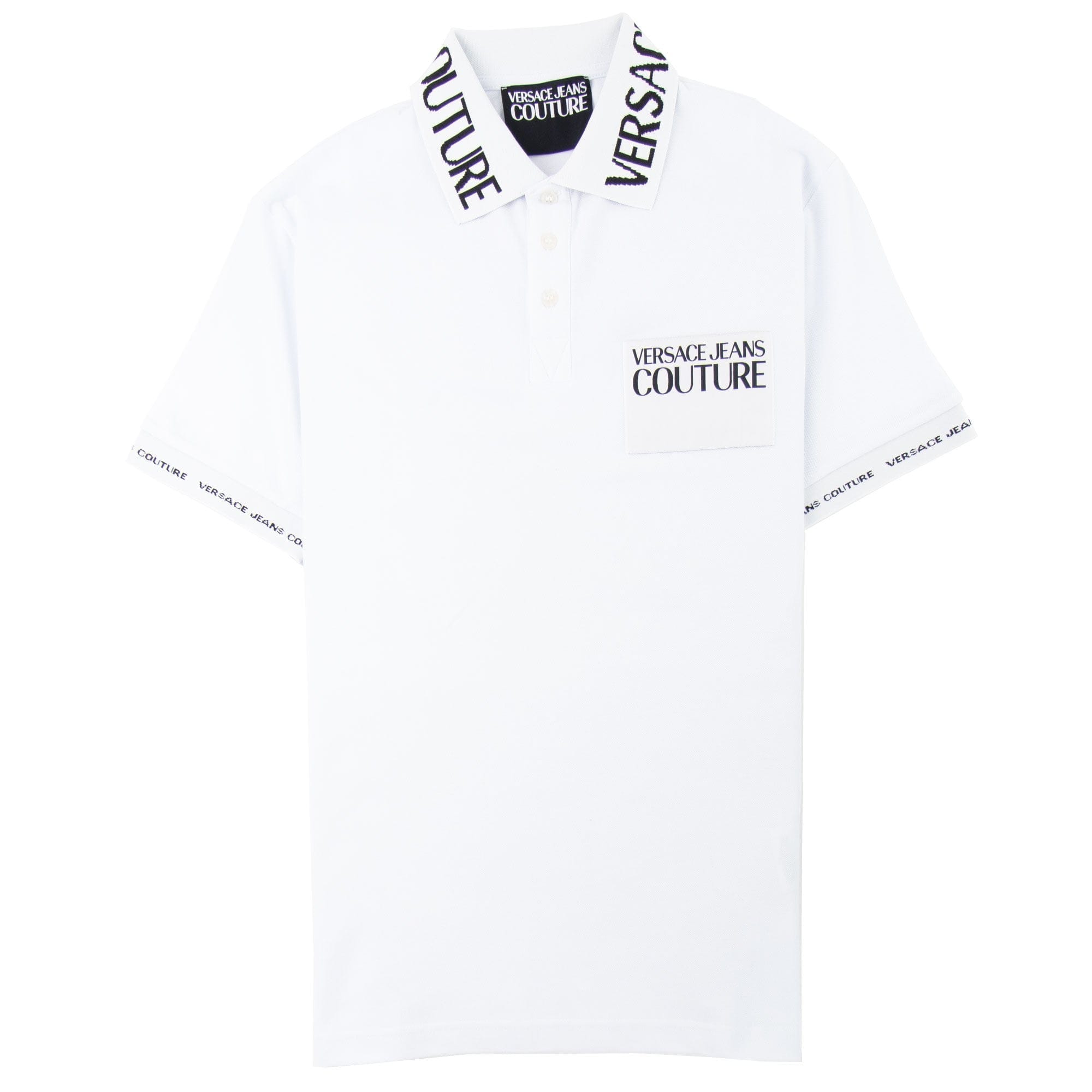 Versace Jeans Couture Slim-fit Cotton-pique Polo White