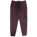 CP Company Diagonal Raised Fleece Double Zip Lens Sweatpants Bitter Chocolate 593