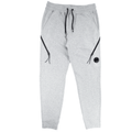 CP Company Diagonal Raised Fleece Double Zip Lens Sweatpants Grey M93