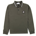 Stone Island Junior Long Sleeve Polo Khaki V0059