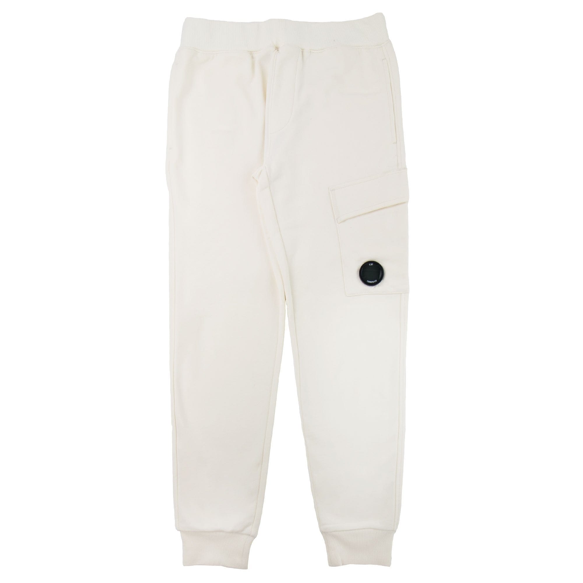 CP Company Diagonal Raised Fleece Lens Sweat Pant Off White 103