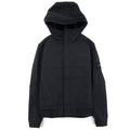 Stone Island Junior 40234 Concealed Zip Soft Shell Jacket Black V0029