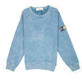 Stone Island Junior 60939 Frost Finish Crewneck Sweatshirt Blue