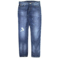 Emporio Armani Distressed Denim Jeans 'Short Leg' 0943 Denim Blue