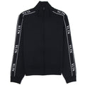 Valentino VLTN Viscose Zip Up Sweatshirt Black