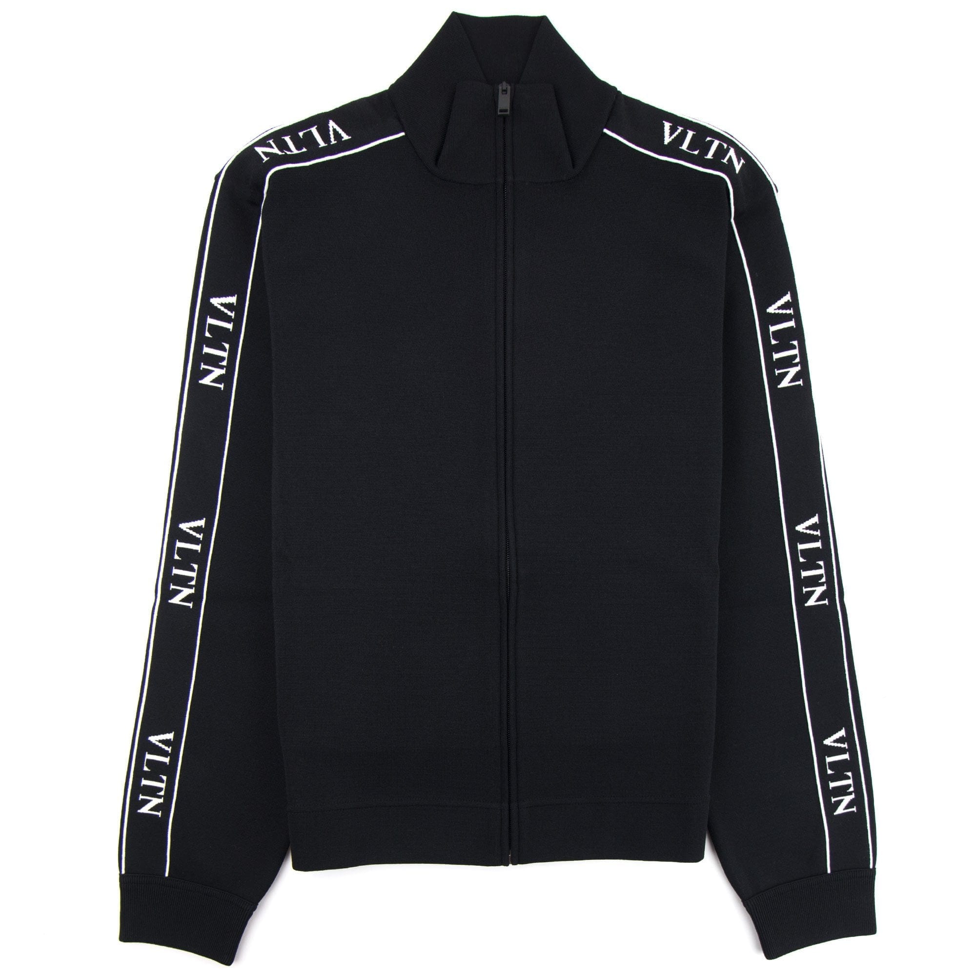Valentino VLTN Viscose Zip Up Sweatshirt Black
