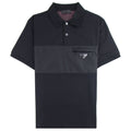 Prada Metal Logo Stretch Cotton Polo Shirt Black