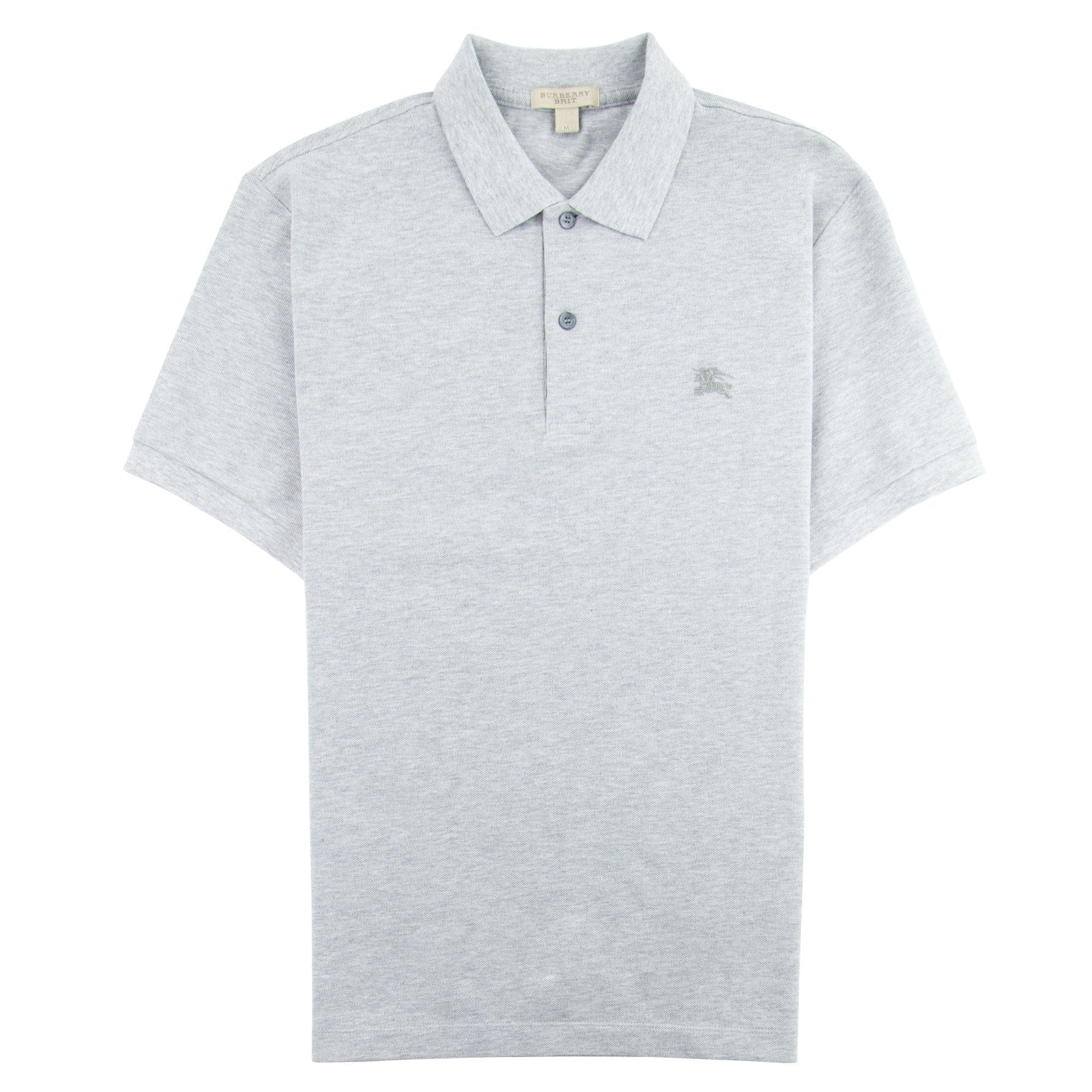 Burberry Oxford Short Sleeve Polo Light Grey