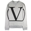 Valentino Go Logo Print Crew Sweatshirt Grey