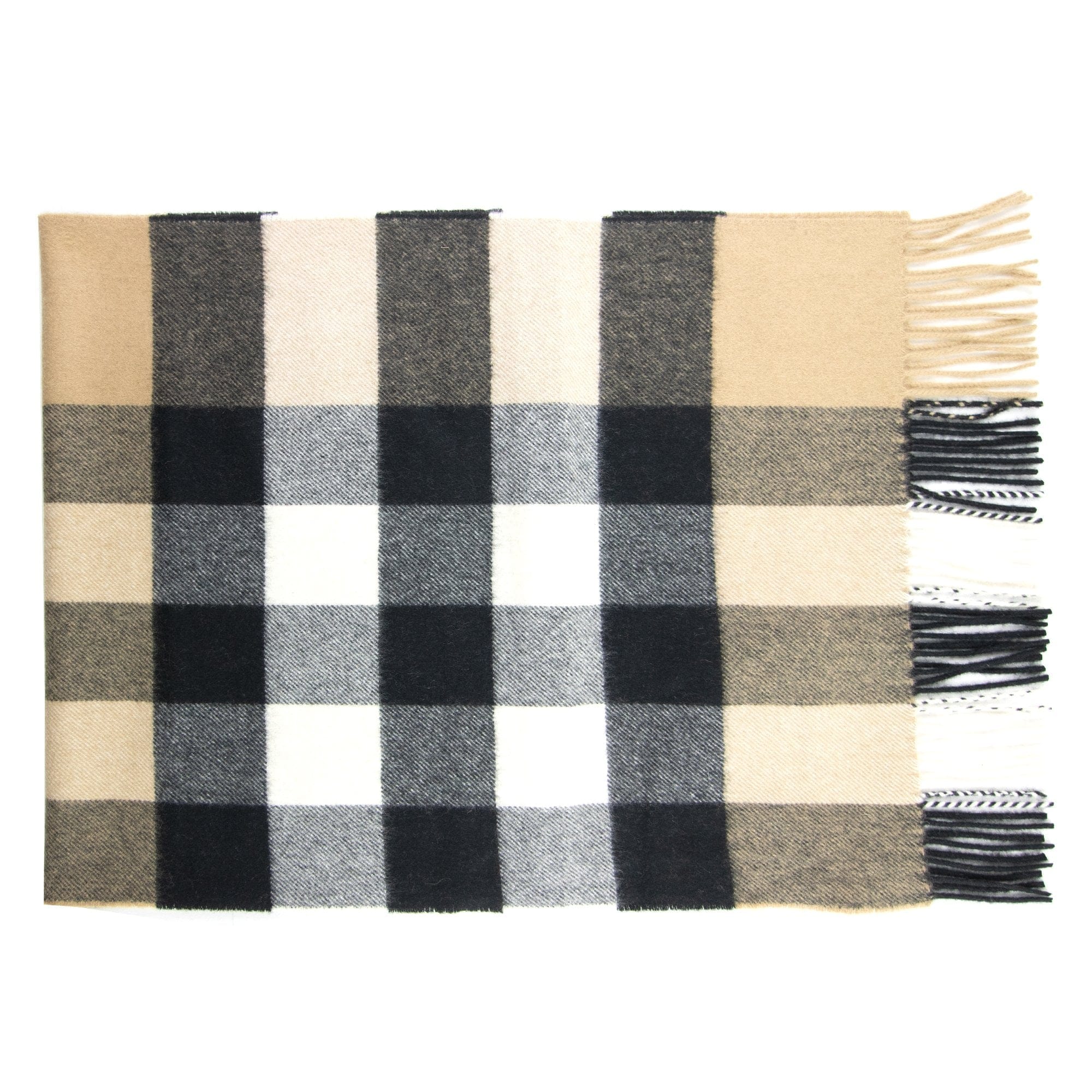 Burberry Half Mega Check Scarf Archive Beige
