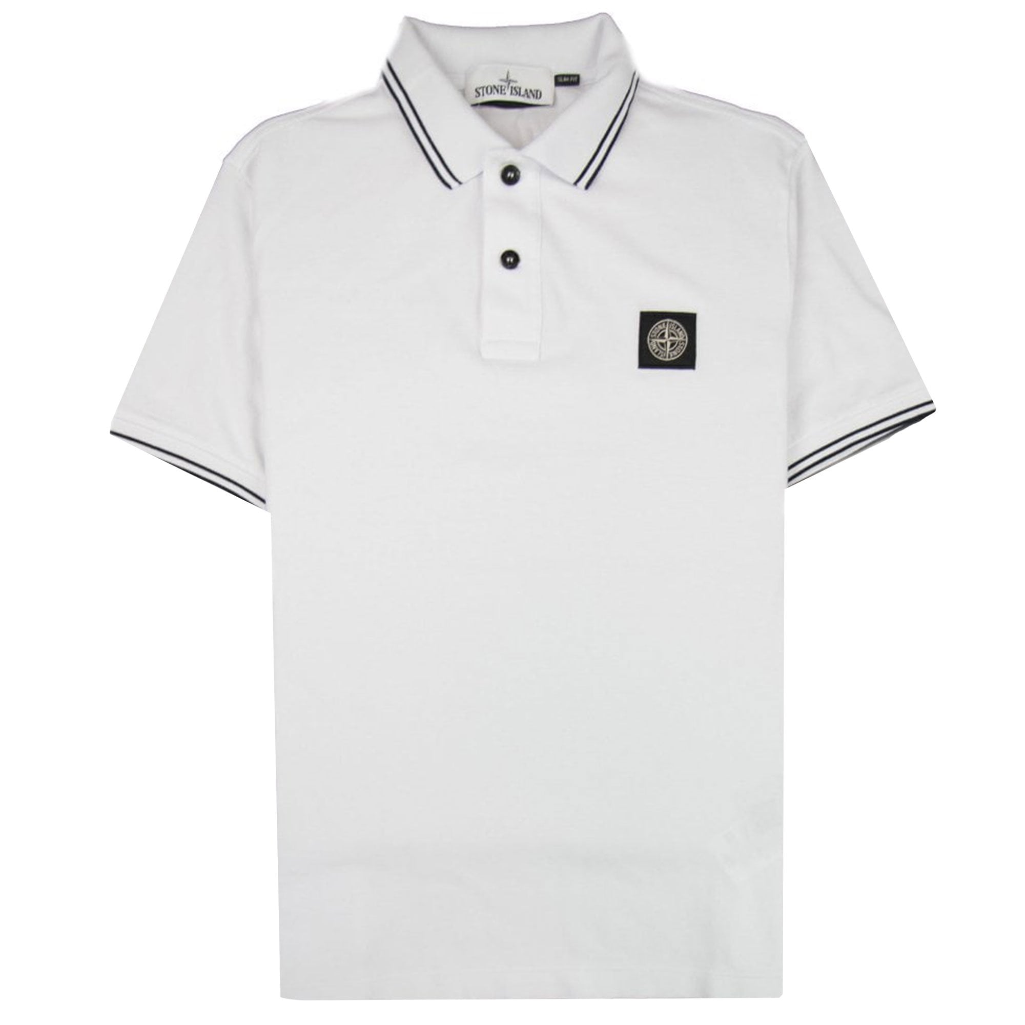 Stone Island 22S18 Slim Fit Polo Shirt White V1001