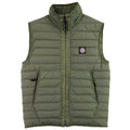 Stone Island G0125 Loom Woven Lightweight Down Gilet Khaki V0058
