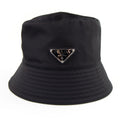 Prada Nylon Logo Bucket Hat Nero