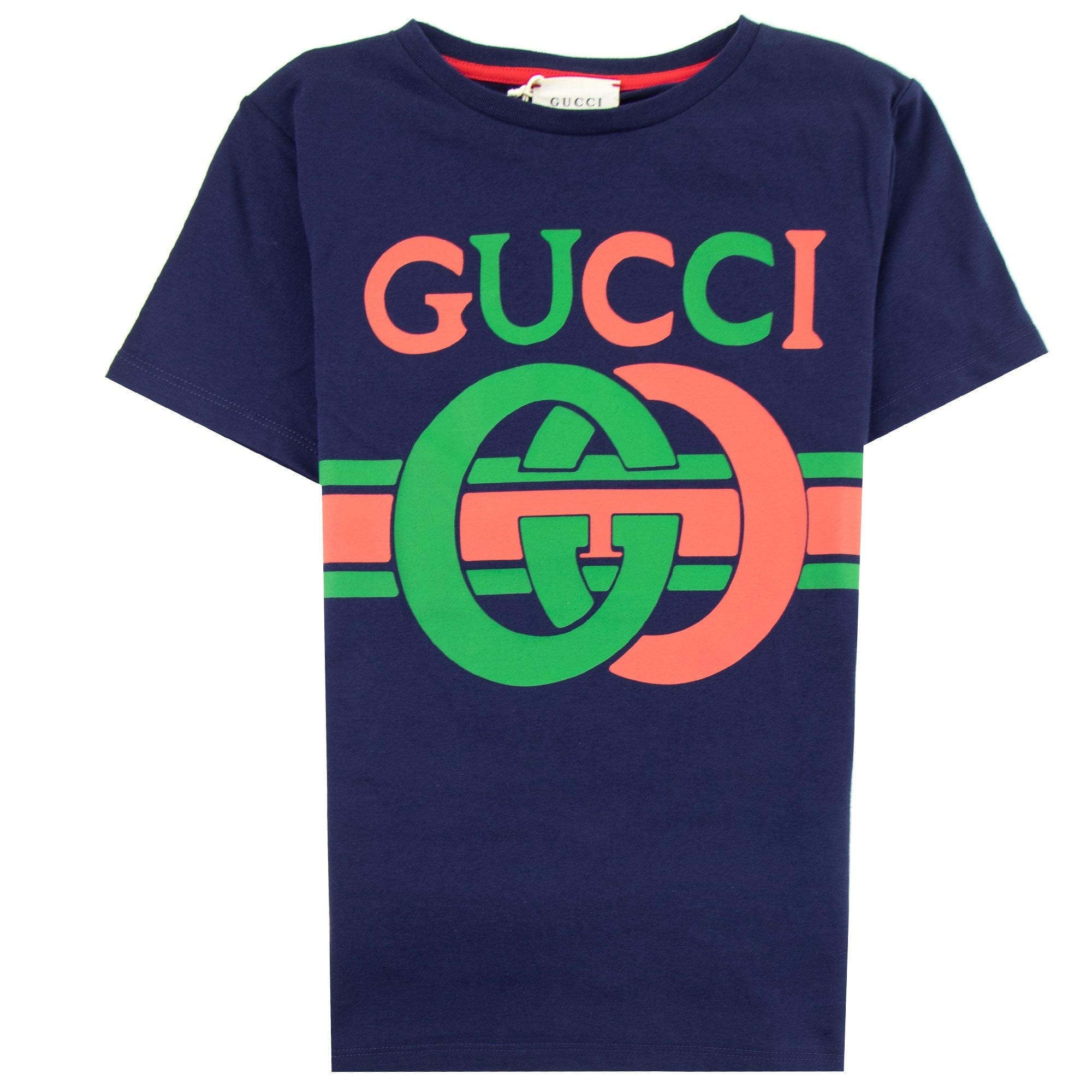 Gucci Junior Interlocking G T-shirt Navy 4585