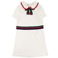 Gucci Junior Bow Dress Cream