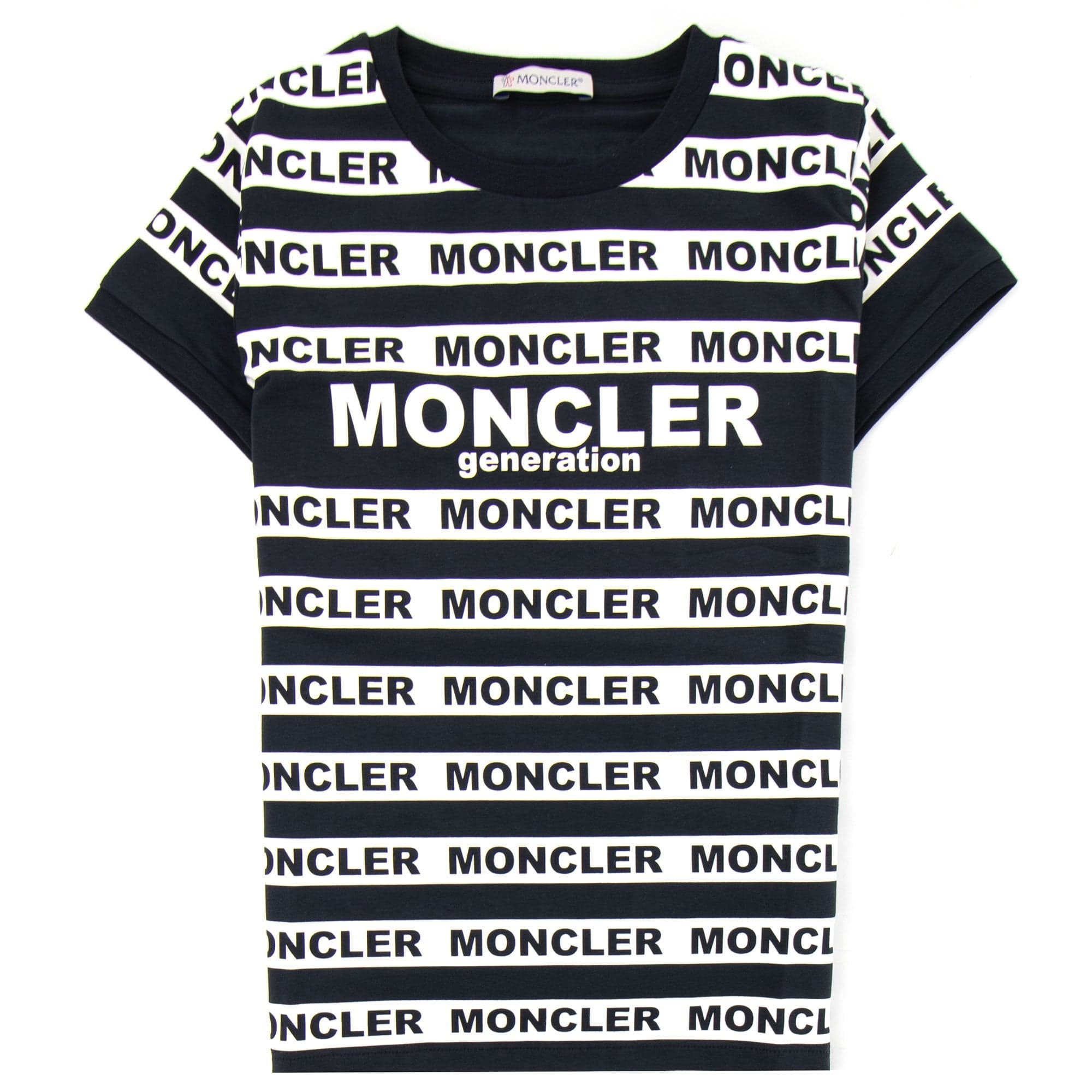 Moncler Junior Genertation Stripe T-shirt Black