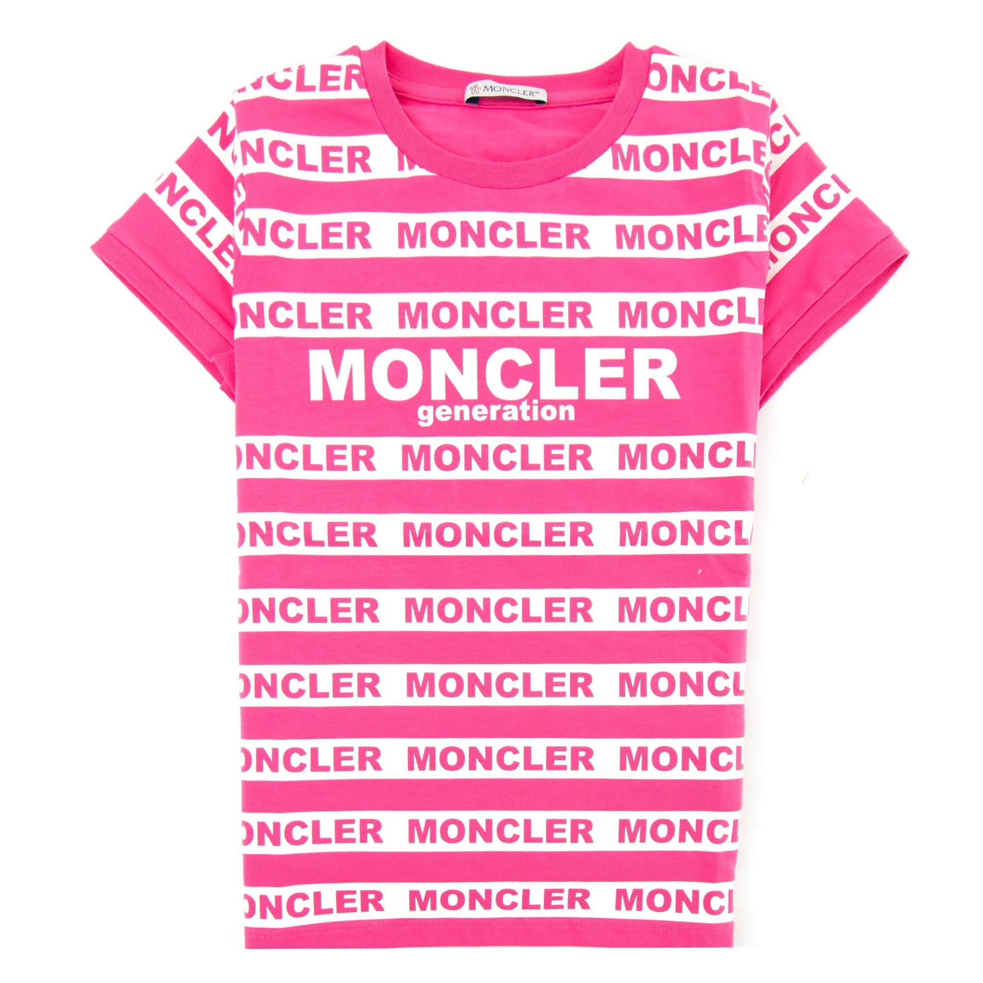 Moncler Junior Genertation Stripe T-shirt Pink GJ1