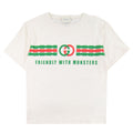Gucci Junior Interlocking G Print Cotton T-shirt Cream