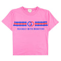 Gucci Junior Interlocking G Print Cotton T-shirt Pink