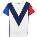 Moncler Junior Tricolore T-shirt White