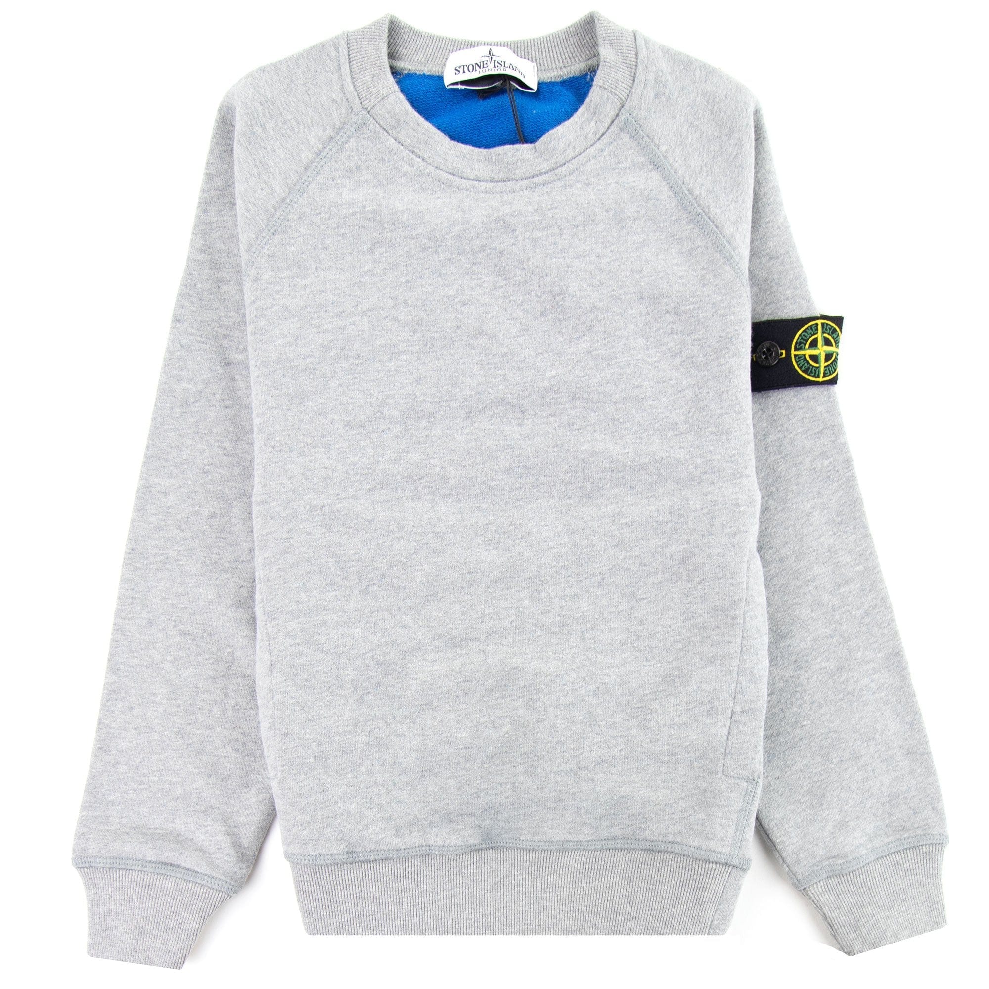 Stone Island Junior 60938 Pocket Crewneck Sweatshirt Grey/blue V0060
