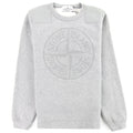 Stone Island Junior 60940 Reflective Logo Sweatshirt Grey V1064