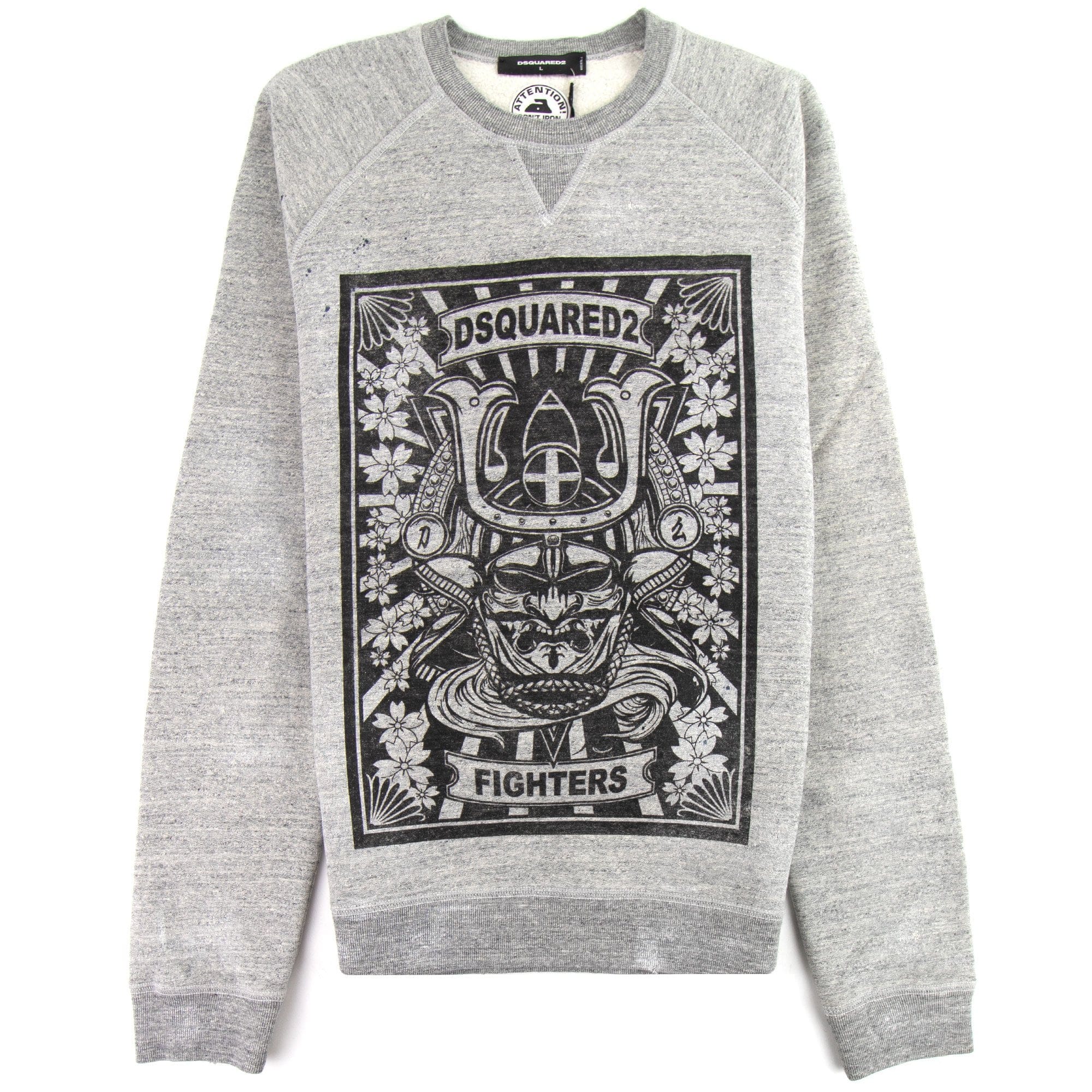 Dsquared2 Fighters Crewneck Sweatshirt Grey