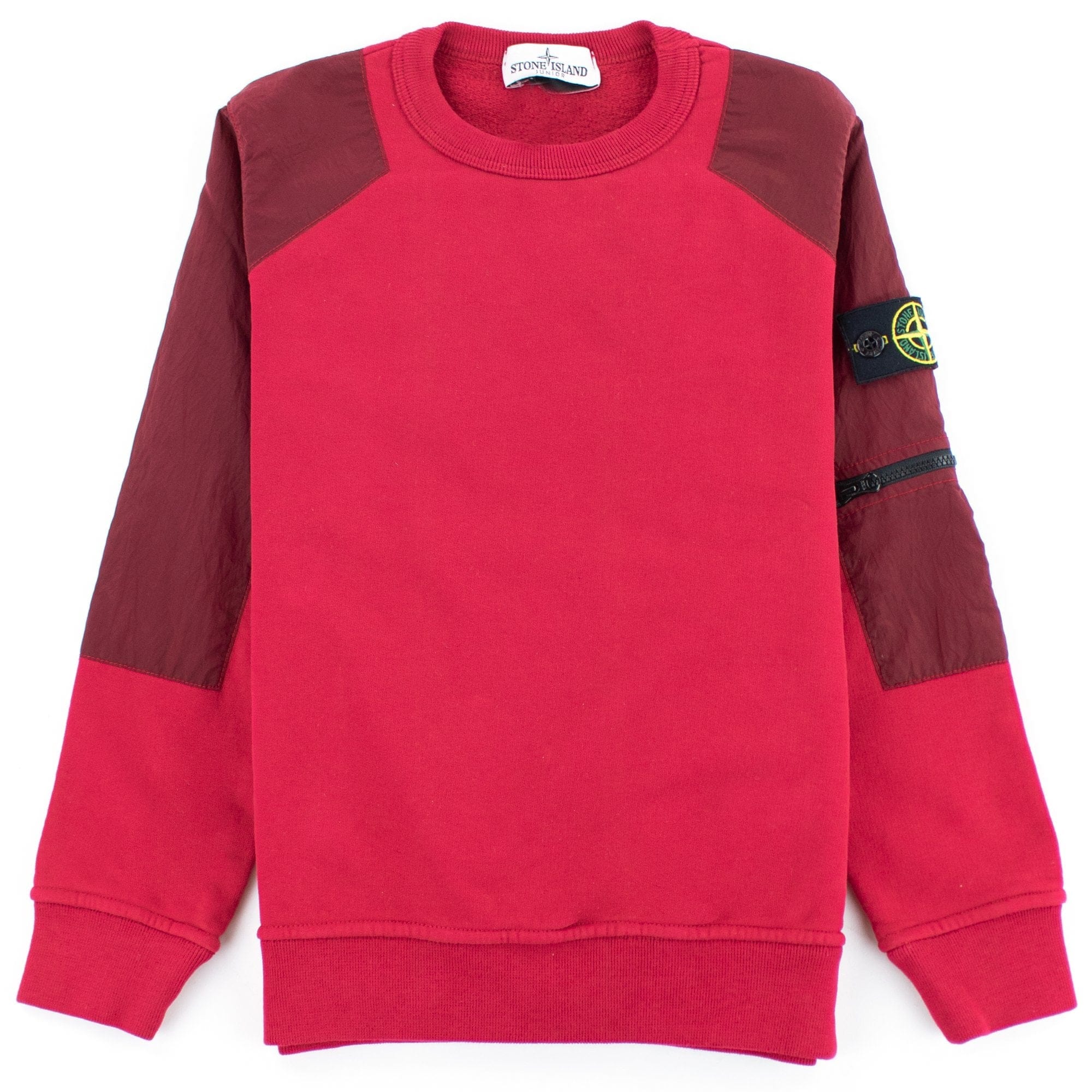 Stone Island Junior Nylon Metal Shoulder Sweater Red
