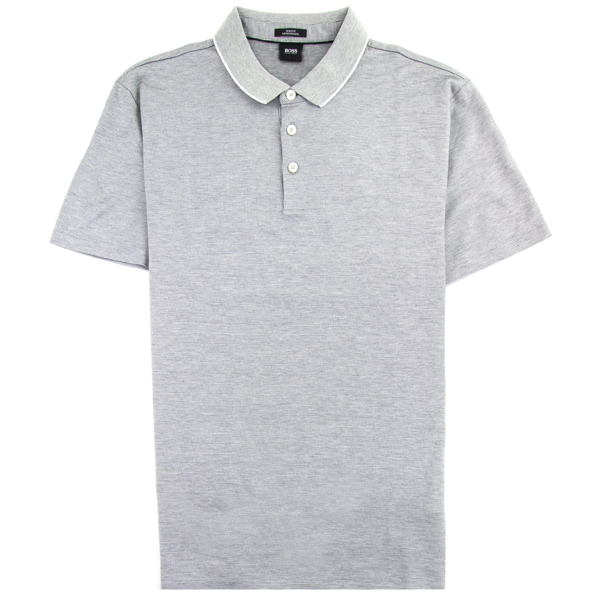 Hugo Boss Pelham Short Sleeve Polo Shirt Grey