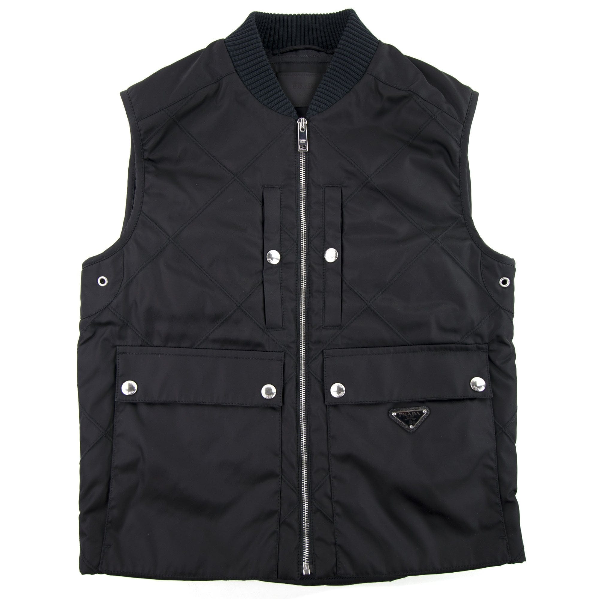 Prada Nylon Gabardine Vest Nero