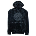 Versace Velour Medusa Hoodie Black