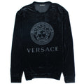 Versace Velour Medusa Crewneck Black