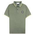 Stone Island 22s18 Slim Fit Polo Shirt Olive/Yellow V2058