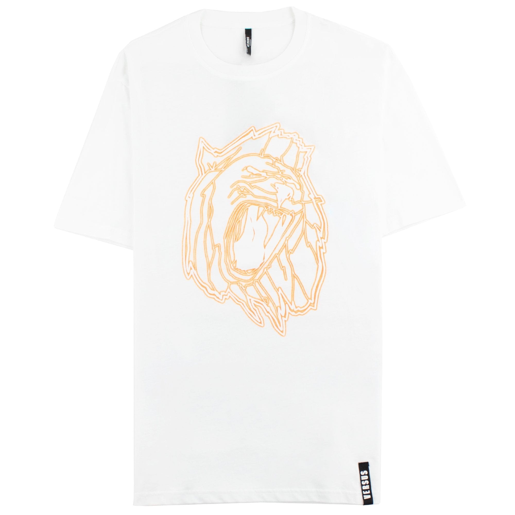Versace Versus Lion Head Print T-shirt White