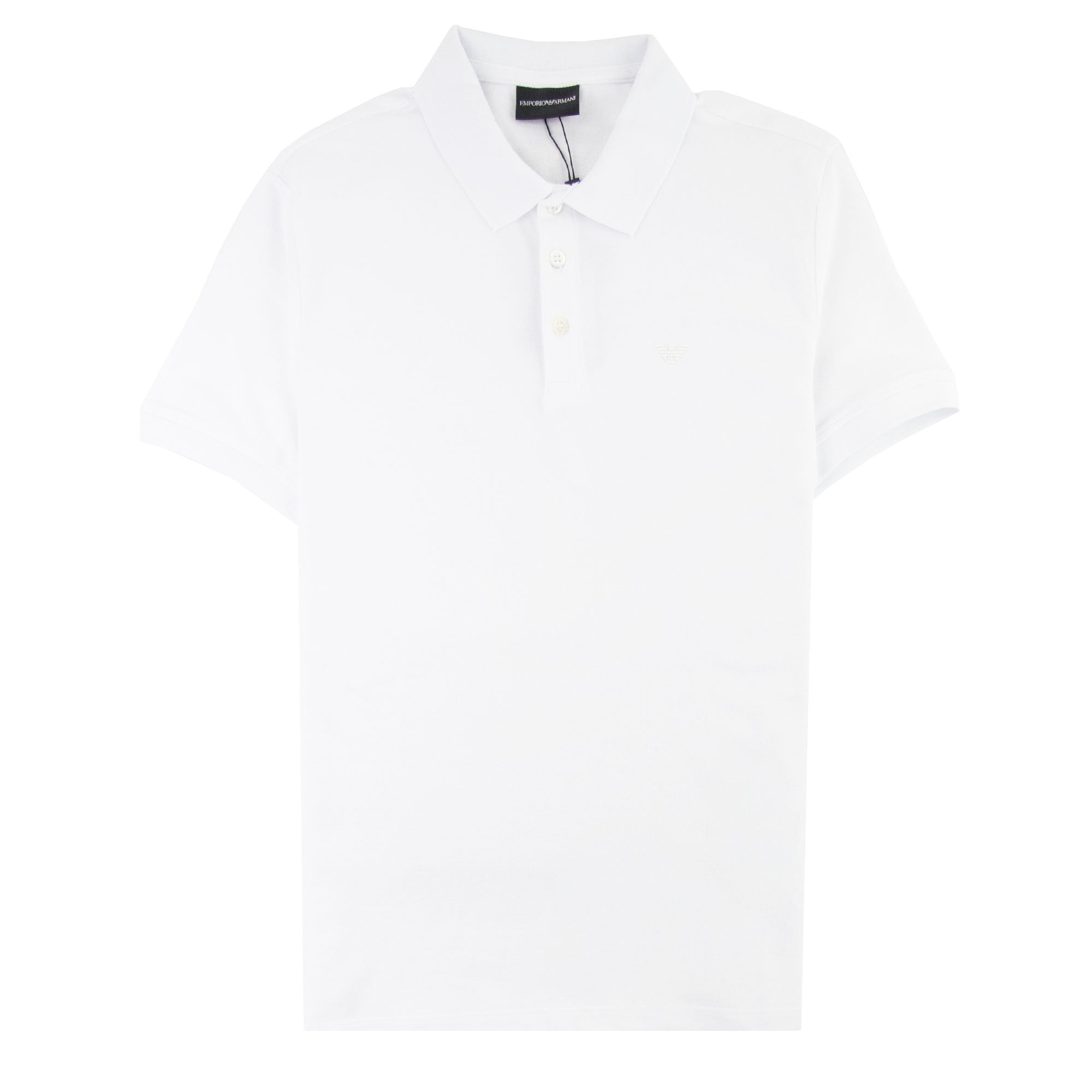 Emporio Armani Logo Short Sleeve Polo Shirt White 0100