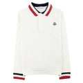 Moncler Junior Long Sleeve Polo Shirt White
