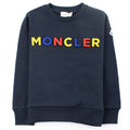 Moncler Junior Mulitcolour Logo Sweatshirt Navy