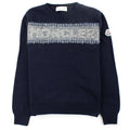 Moncler Junior Logo Knitted Sweatshirt Navy