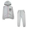 Moncler Junior Hooded Tracksuit Light Grey
