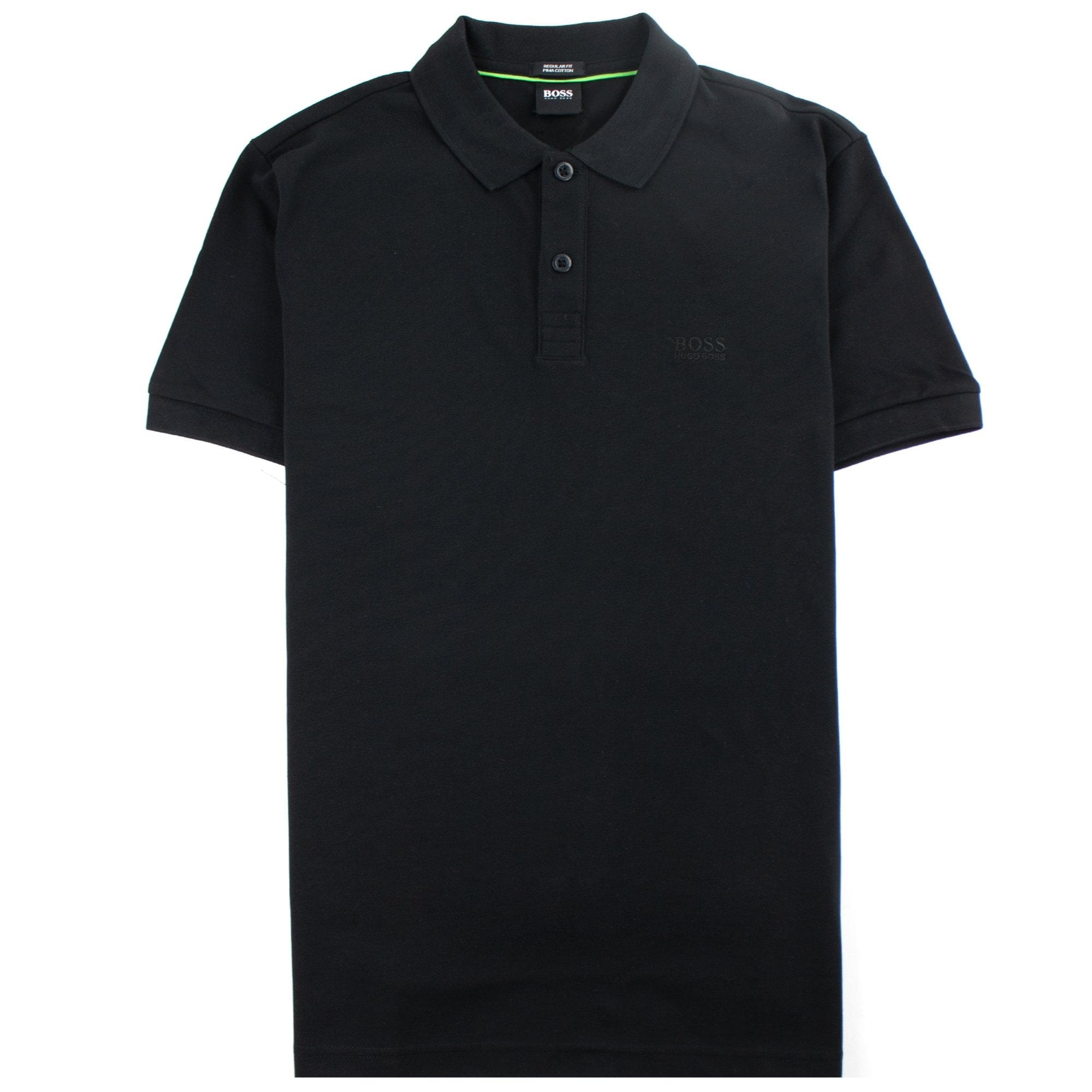 Hugo Boss Regular-fit Polo Shirt In Pima-cotton Black