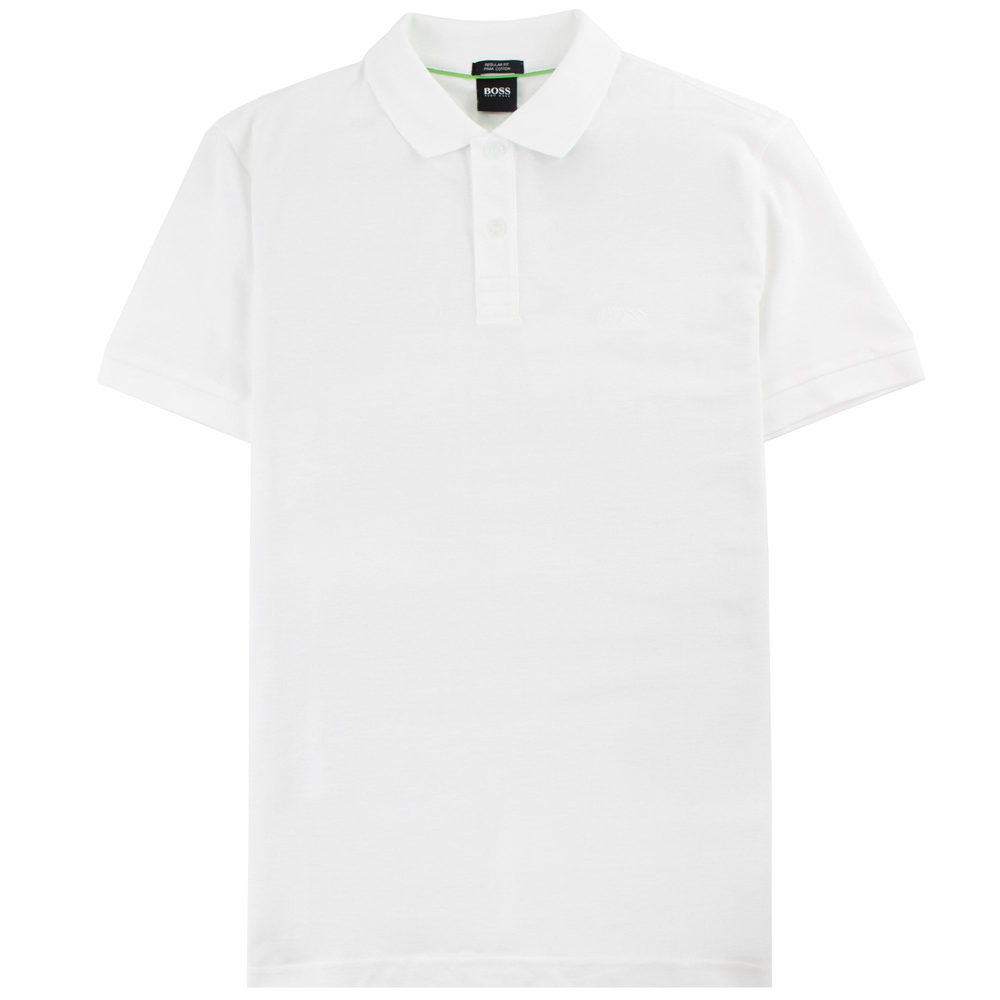 Hugo Boss Regular-fit Polo Shirt In Pima-cotton White