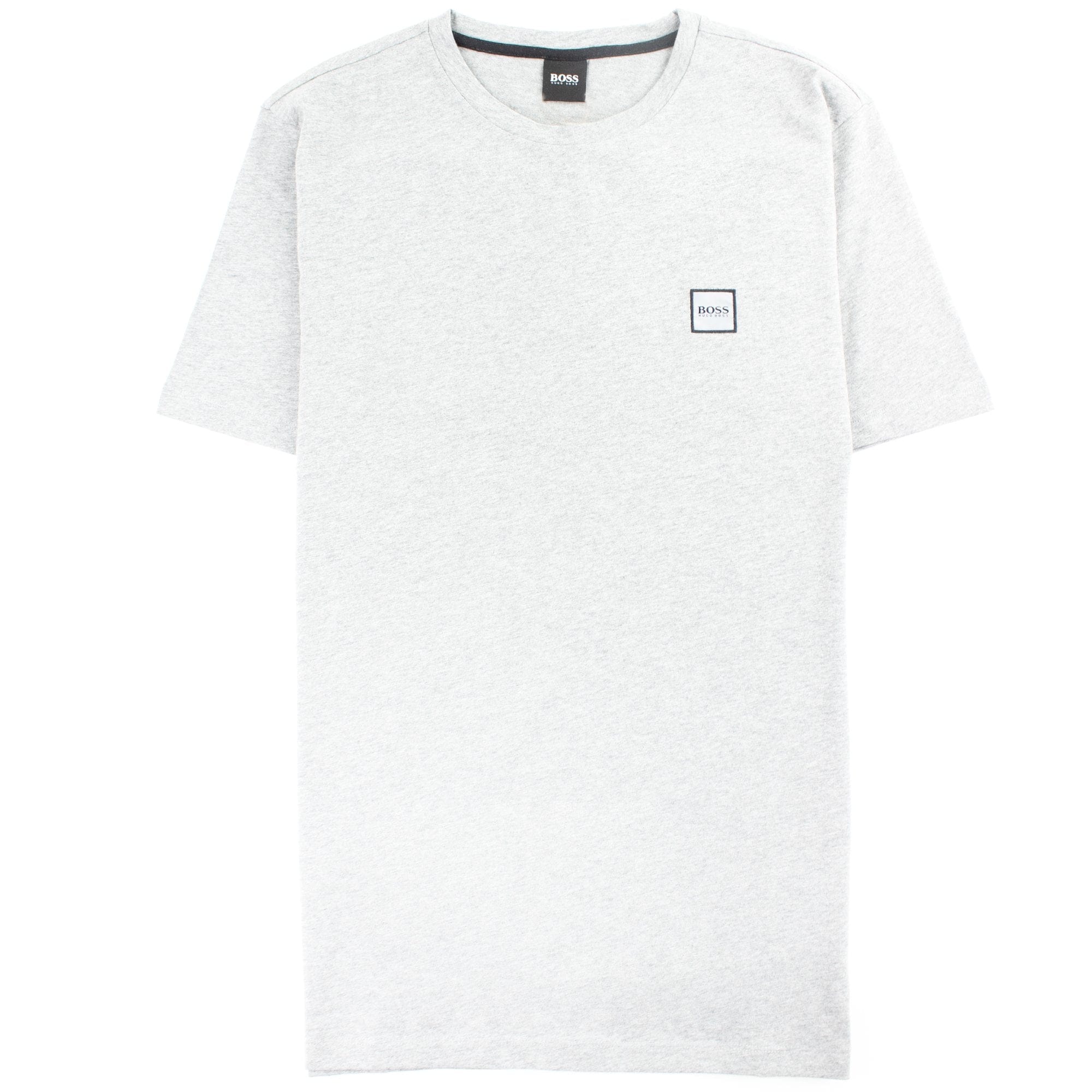 Hugo Boss Crew-neck T-shirt In Single-jersey Cotton Grey