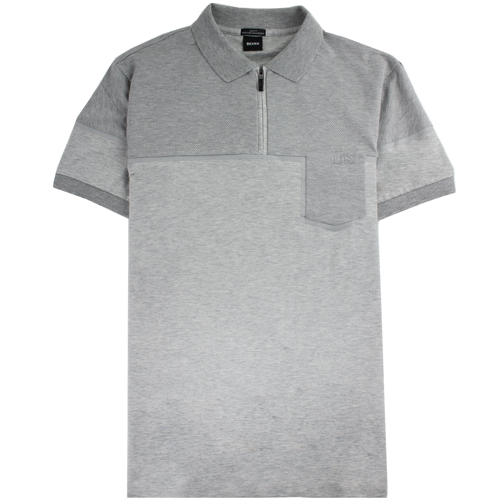 Hugo Boss Slim-fit Philix Polo Shirt In Cotton Grey