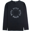 Hugo Boss Regular-fit Long Sleeve T-shirt In Stretch Cotton Black