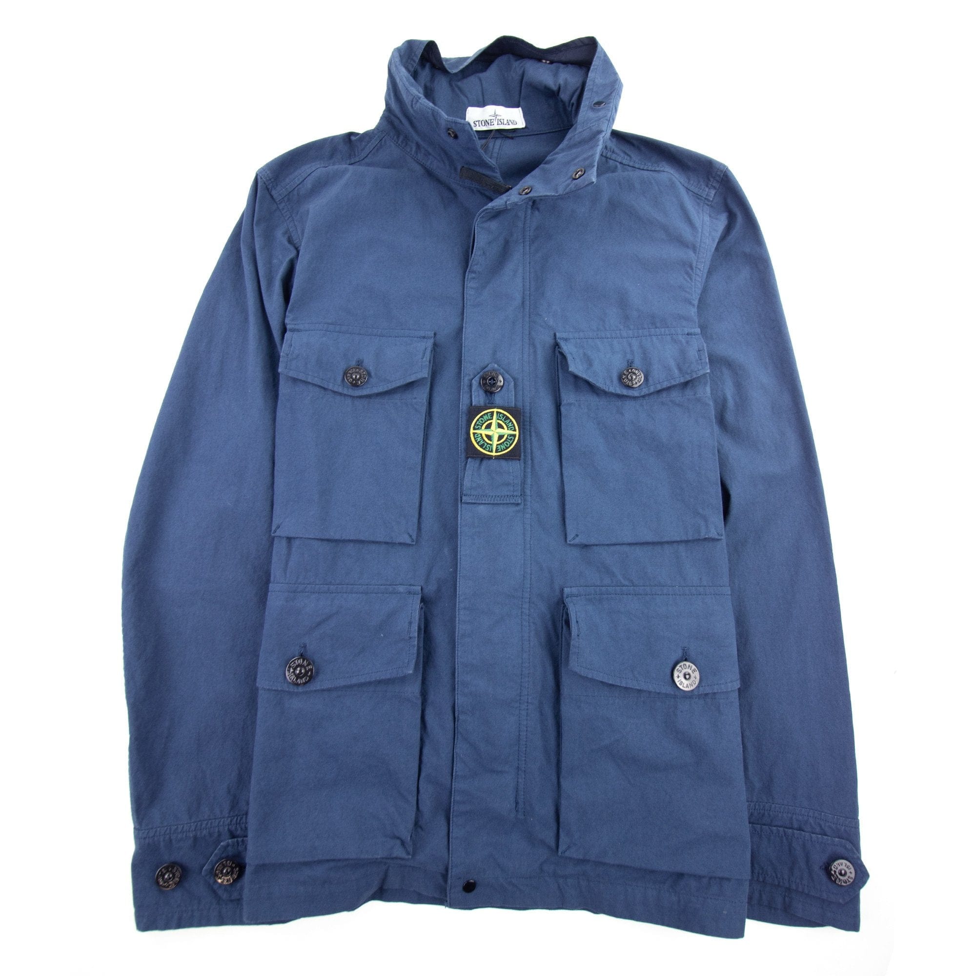 Stone Island Cotton Cordura Jacket Blue V0028