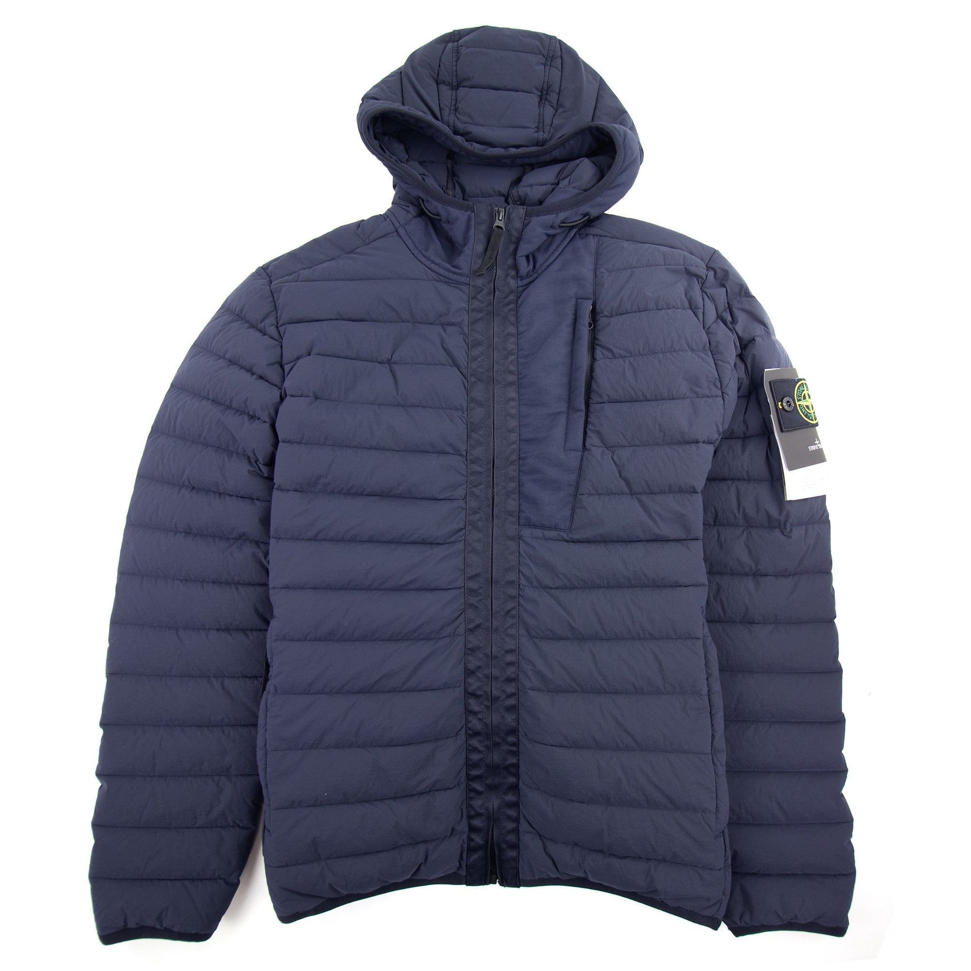 Stone Island 41225 Loom Woven Down Chambers Stretch Nylon-tc Jacket Navy Blue V0020