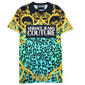 Versace Jeans Couture Leopard Print Bold T-shirt Black